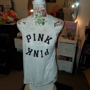White Pink Victoria Secret tank top